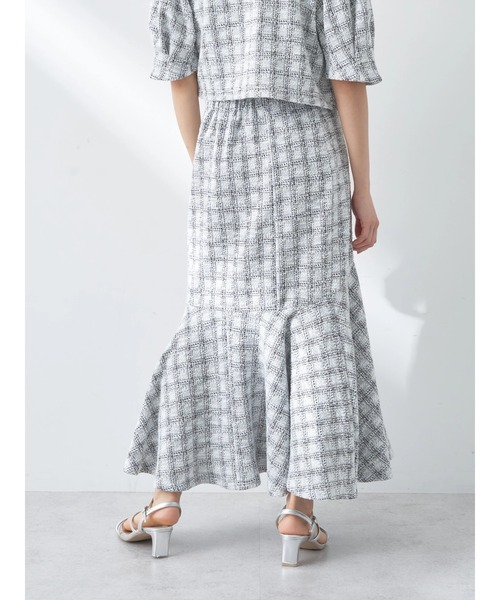 earth music&ecology（アースミュージックアンドエコロジー）の「カットソーツィードマーメイドスカート（スカート・レディース・ブラック系その他/グリーン系その他2・S/M）」の5枚目の写真