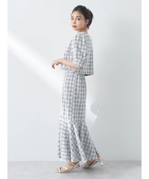 earth music&ecology（アースミュージックアンドエコロジー）の「カットソーツィードマーメイドスカート（スカート・レディース・ブラック系その他/グリーン系その他2・S/M）」の7枚目の写真