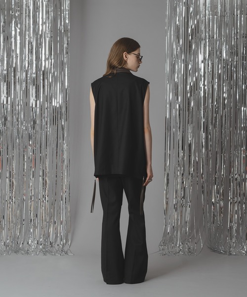 selle glant(セレグランテ)の「DOUBLE TAILORED SIDE ZIP GILET VEST /ダブルテーラードサイドジップジレベスト(ベスト・メンズ・ブラック/ダークブラウン・SMALL/MEDIUM/LARGE)」の9枚目の写真