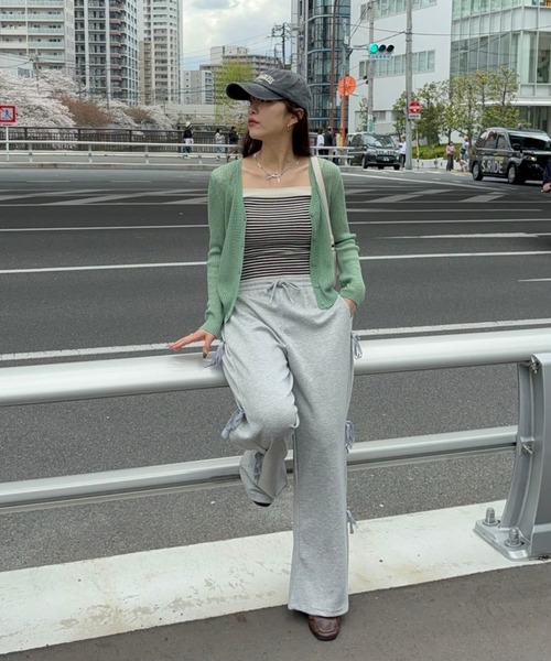 Birthday room（バースデイルーム）の「サイドリボンスウェットパンツ / side ribbon sweat pants（スウェットパンツ・レディース・グレー/ブラック・FREE）」の13枚目の写真