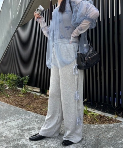 お洒落【ORSEUND IRIS】シックなルームウェア☆スウェットパンツ center line relax sweat pants / red （センターライン