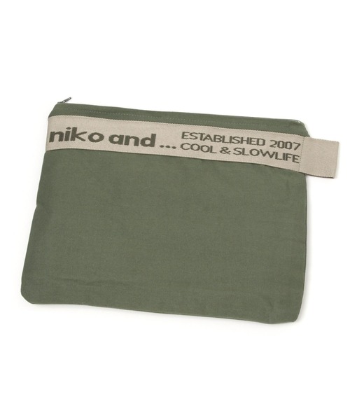 niko and...（ニコアンド）の「オリジナルニコロゴテープポーチ（ポーチ・レディース・グレー/アイボリー/カーキ・0）」の3枚目の写真