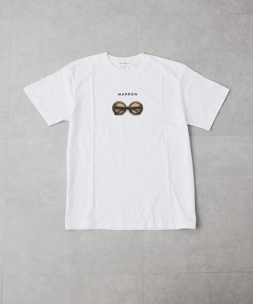 イアパピヨネ【ANGE IN DISGUISE】サングラス柄プリントTシャツ ear PAPILLONNER（イアパピヨネ）の「【ANGE IN DISGUISE】綿100