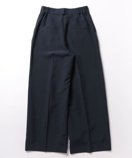 【セール】【暑い季節も快適リネン調シリーズ】洗濯機で洗える！麻調メランジ・ワイドパンツ（スーツパンツ）｜WHITE JOOLA（ホワイトジョーラ）