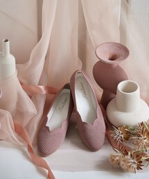 Tiaclasse（ティアクラッセ）の「【おのののかさん着用】撥水スカラップニットフラットパンプス（パンプス）」