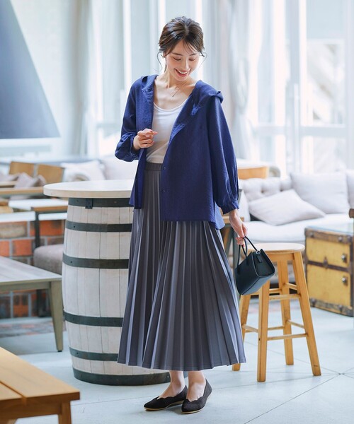 【撥水】スカラップニットフラットパンプス（パンプス）｜Tiaclasse（ティアクラッセ）