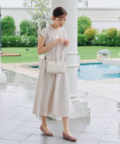 【撥水】スカラップニットフラットパンプス（パンプス）｜Tiaclasse（ティアクラッセ）