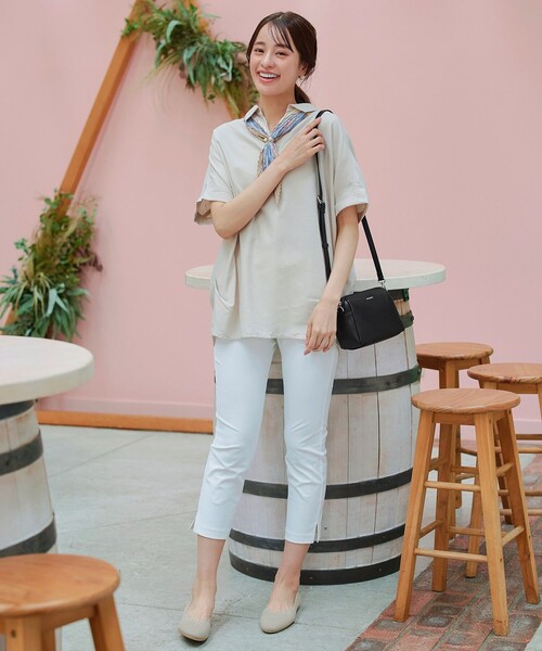 【撥水】スカラップニットフラットパンプス（パンプス）｜Tiaclasse（ティアクラッセ）