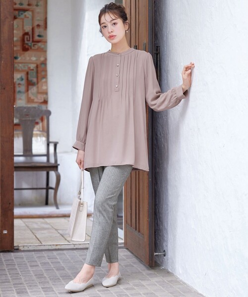 【撥水】スカラップニットフラットパンプス（パンプス）｜Tiaclasse（ティアクラッセ）