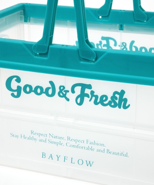 BAYFLOW（ベイフロー）の「[スタッキング可能]BF TYPOオリコン（収納グッズ・レディース・グリーン/ピンク・0）」の10枚目の写真