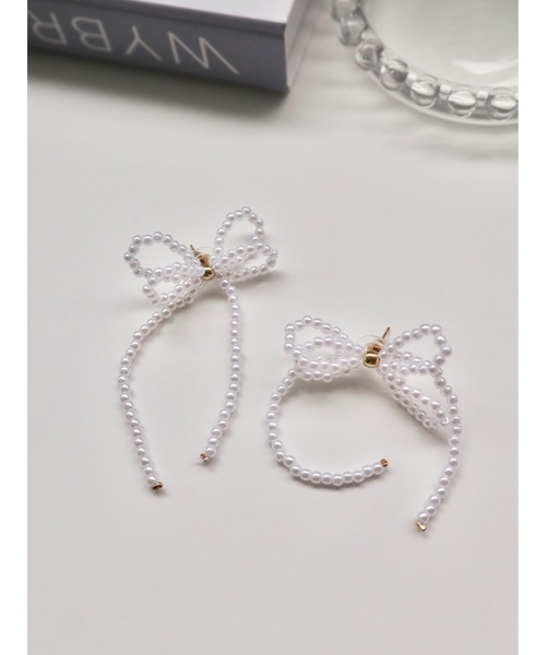 JUMELLE（ジュメロ）の「pearl butterfly pierce（ピアス（両耳用）・レディース・ホワイト・FREE）」の13枚目の写真