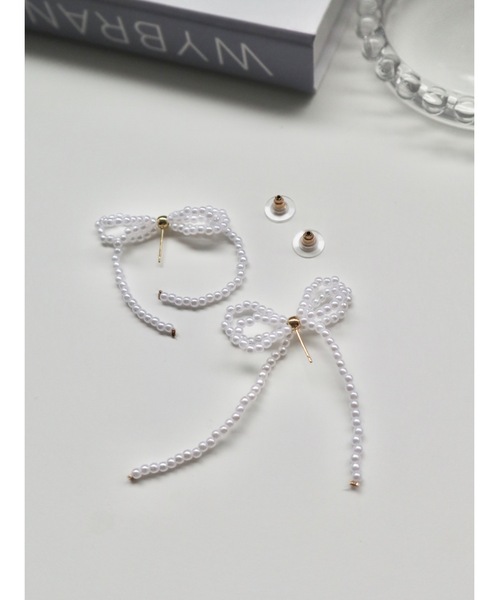 JUMELLE（ジュメロ）の「pearl butterfly pierce（ピアス（両耳用）・レディース・ホワイト・FREE）」の14枚目の写真