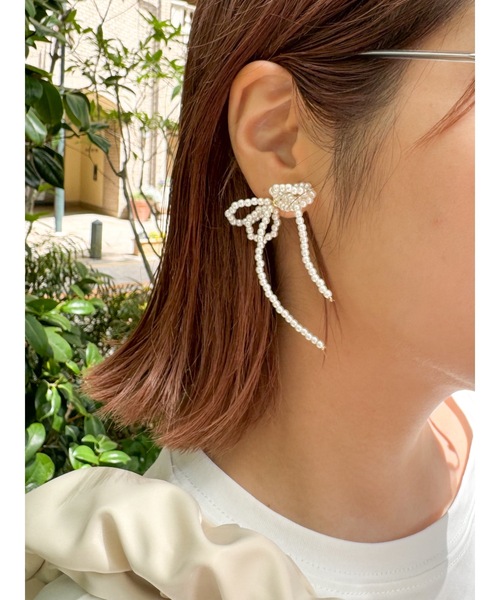 JUMELLE（ジュメロ）の「pearl butterfly pierce（ピアス（両耳用）・レディース・ホワイト・FREE）」の19枚目の写真