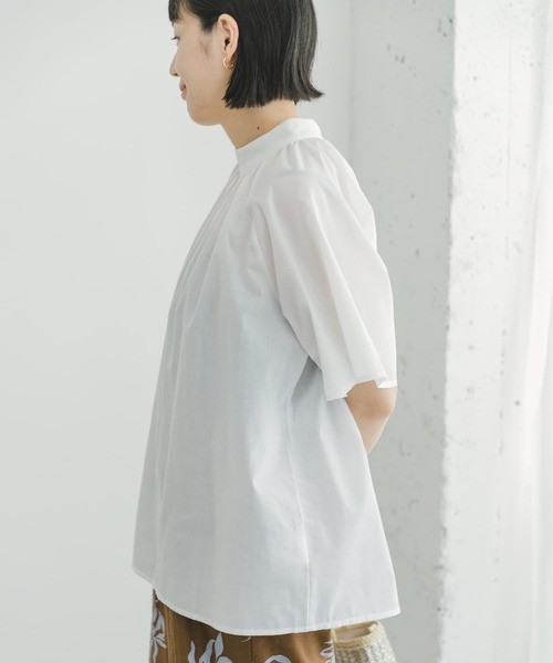 ITEMS URBANRESEARCH（アイテムズ アーバンリサーチ）の「『UR GREEN』ハイネックブラウス（シャツ/ブラウス・レディース・ミント/ホワイト/ブラック・FREE）」の4枚目の写真