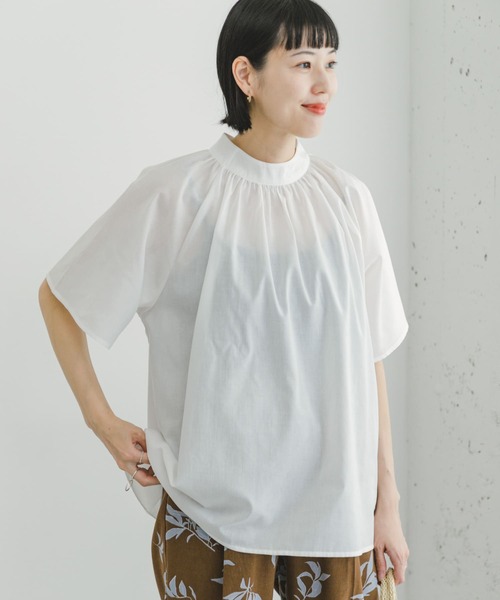 ITEMS URBANRESEARCH（アイテムズ アーバンリサーチ）の「『UR GREEN』ハイネックブラウス（シャツ/ブラウス・レディース・ミント/ホワイト/ブラック・FREE）」の7枚目の写真