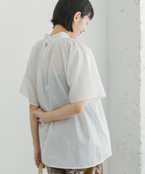 ITEMS URBANRESEARCH（アイテムズ アーバンリサーチ）の「『UR GREEN』ハイネックブラウス（シャツ/ブラウス・レディース・ミント/ホワイト/ブラック・FREE）」の8枚目の写真