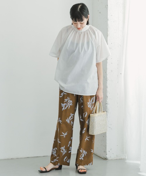 ITEMS URBANRESEARCH（アイテムズ アーバンリサーチ）の「『UR GREEN』ハイネックブラウス（シャツ/ブラウス・レディース・ミント/ホワイト/ブラック・FREE）」の9枚目の写真