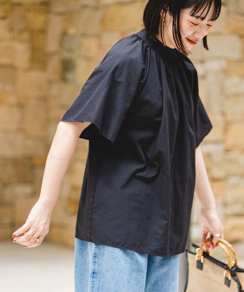 ITEMS URBANRESEARCH（アイテムズ アーバンリサーチ）の「『UR GREEN』ハイネックブラウス（シャツ/ブラウス・レディース・ミント/ホワイト/ブラック・FREE）」の12枚目の写真