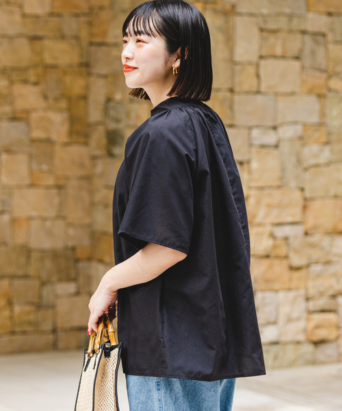 ITEMS URBANRESEARCH（アイテムズ アーバンリサーチ）の「『UR GREEN』ハイネックブラウス（シャツ/ブラウス・レディース・ミント/ホワイト/ブラック・FREE）」の13枚目の写真