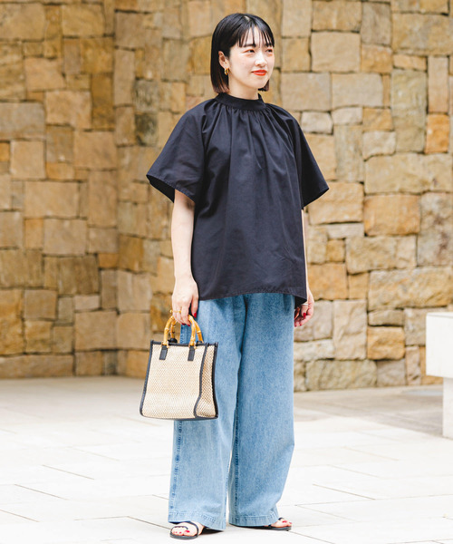 ITEMS URBANRESEARCH（アイテムズ アーバンリサーチ）の「『UR GREEN』ハイネックブラウス（シャツ/ブラウス・レディース・ミント/ホワイト/ブラック・FREE）」の16枚目の写真