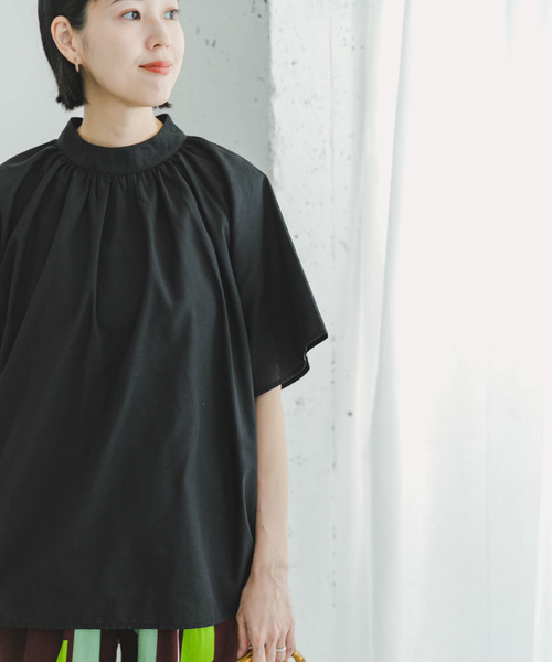 ITEMS URBANRESEARCH（アイテムズ アーバンリサーチ）の「『UR GREEN』ハイネックブラウス（シャツ/ブラウス・レディース・ミント/ホワイト/ブラック・FREE）」の19枚目の写真