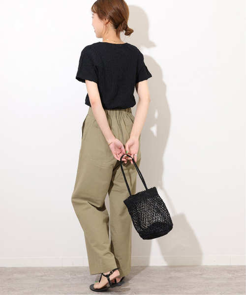 JOURNAL STANDARD relume（ジャーナルスタンダード　レリューム）の「《追加》コットンリネンツイルベイカーパンツ（その他パンツ・レディース・オリーブ/ネイビー・36/38）」の7枚目の写真