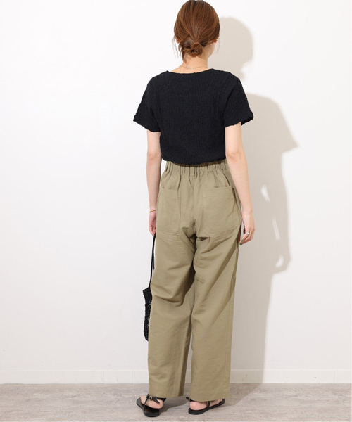 JOURNAL STANDARD relume（ジャーナルスタンダード　レリューム）の「《追加》コットンリネンツイルベイカーパンツ（その他パンツ・レディース・オリーブ/ネイビー・36/38）」の8枚目の写真