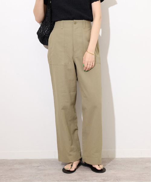 JOURNAL STANDARD relume（ジャーナルスタンダード　レリューム）の「《追加》コットンリネンツイルベイカーパンツ（その他パンツ・レディース・オリーブ/ネイビー・36/38）」の10枚目の写真
