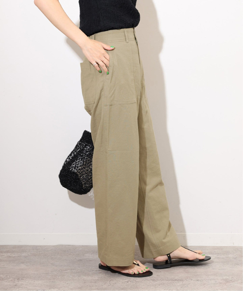 JOURNAL STANDARD relume（ジャーナルスタンダード　レリューム）の「《追加》コットンリネンツイルベイカーパンツ（その他パンツ・レディース・オリーブ/ネイビー・36/38）」の11枚目の写真