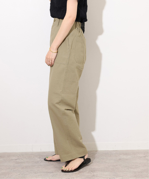 JOURNAL STANDARD relume（ジャーナルスタンダード　レリューム）の「《追加》コットンリネンツイルベイカーパンツ（その他パンツ・レディース・オリーブ/ネイビー・36/38）」の12枚目の写真