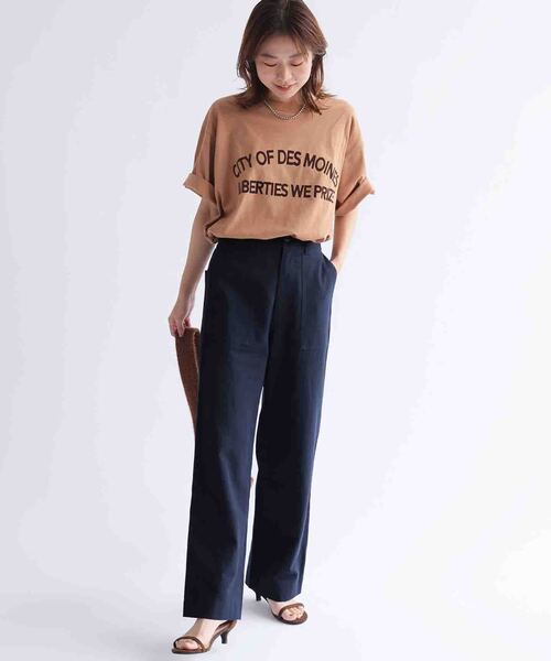 JOURNAL STANDARD relume（ジャーナルスタンダード　レリューム）の「《追加》コットンリネンツイルベイカーパンツ（その他パンツ・レディース・オリーブ/ネイビー・36/38）」の14枚目の写真