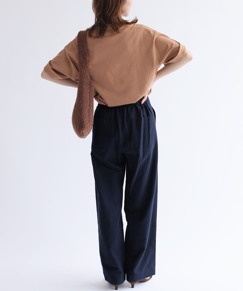 JOURNAL STANDARD relume（ジャーナルスタンダード　レリューム）の「《追加》コットンリネンツイルベイカーパンツ（その他パンツ・レディース・オリーブ/ネイビー・36/38）」の15枚目の写真