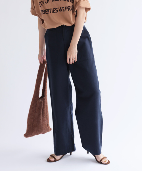 JOURNAL STANDARD relume（ジャーナルスタンダード　レリューム）の「《追加》コットンリネンツイルベイカーパンツ（その他パンツ・レディース・オリーブ/ネイビー・36/38）」の16枚目の写真