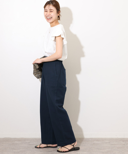 JOURNAL STANDARD relume（ジャーナルスタンダード　レリューム）の「《追加》コットンリネンツイルベイカーパンツ（その他パンツ・レディース・オリーブ/ネイビー・36/38）」の20枚目の写真