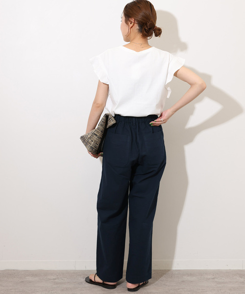 JOURNAL STANDARD relume（ジャーナルスタンダード　レリューム）の「《追加》コットンリネンツイルベイカーパンツ（その他パンツ・レディース・オリーブ/ネイビー・36/38）」の22枚目の写真