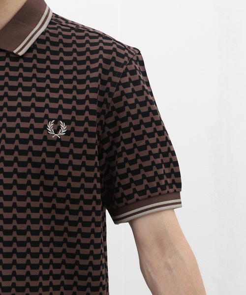 セール】FRED PERRY (フレッド ペリー) ABSTRACT GRAPHIC POLO SHIRT