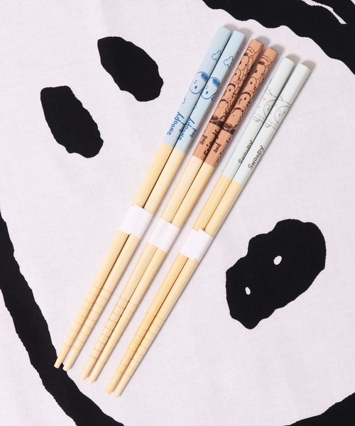 sanrio（サンリオ）の「(SK)【sanrio & PEANUTS】【3膳セット】すべり止め加工 天然竹 箸[21.0cm]（カトラリー・キッズ・マルチ/カラフル・ONE SIZE）」の7枚目の写真