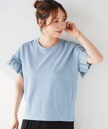 le.coeur blanc | フリルスリーブカットソー(Tシャツ/カットソー)