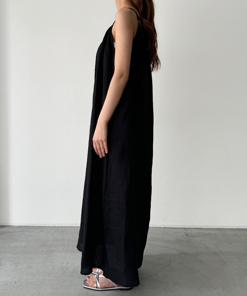 CANAL JEAN（キャナルジーン）の「El mar　バックリボンキャミワンピース（ワンピース・レディース・ベージュ/カーキ/ブラック・ONE SIZE）」の8枚目の写真