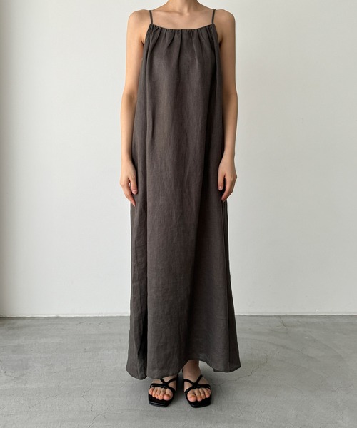 CANAL JEAN（キャナルジーン）の「El mar　バックリボンキャミワンピース（ワンピース・レディース・ベージュ/カーキ/ブラック・ONE SIZE）」の17枚目の写真