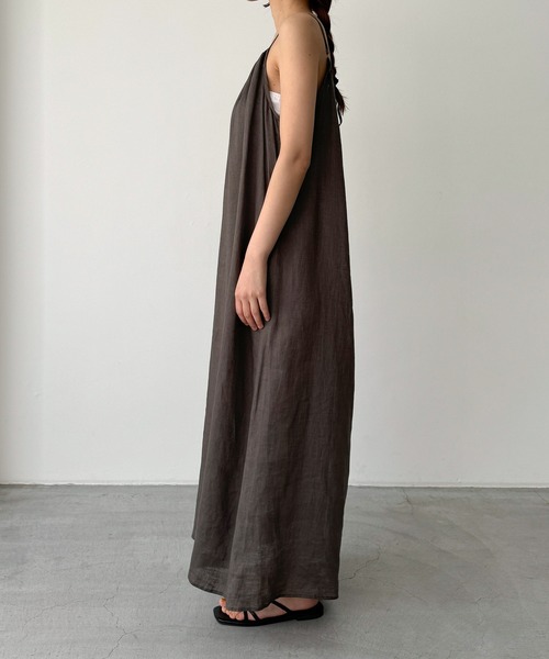 CANAL JEAN（キャナルジーン）の「El mar　バックリボンキャミワンピース（ワンピース・レディース・ベージュ/カーキ/ブラック・ONE SIZE）」の18枚目の写真