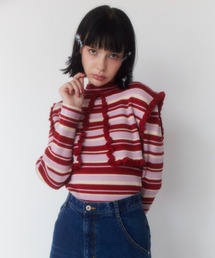 Candy Stripper | BIG COLLAR RIB ニット(ニット/セーター)
