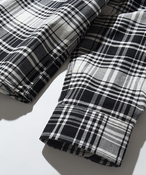 Dickies(ディッキーズ)の「【GENUINE DICKIES/ジェニュインディッキーズ】オックス 刺繍ロゴ入り 長袖 チェック シャツ(シャツ/ブラウス・メンズ・アイボリー/チャコールグレー/レッド・M/L/XL)」の10枚目の写真