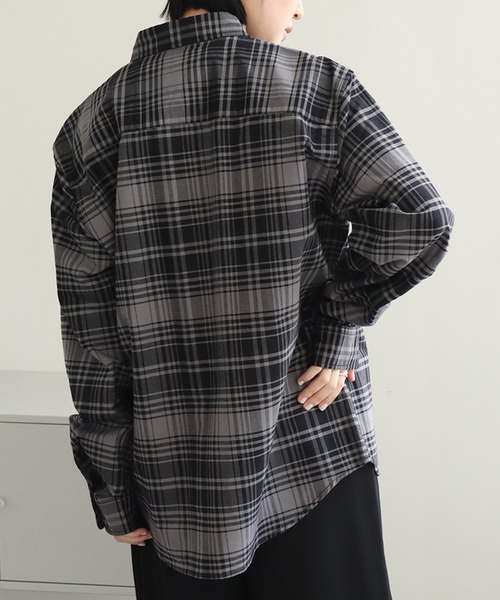 Dickies(ディッキーズ)の「【GENUINE DICKIES/ジェニュインディッキーズ】オックス 刺繍ロゴ入り 長袖 チェック シャツ(シャツ/ブラウス・メンズ・アイボリー/チャコールグレー/レッド・M/L/XL)」の20枚目の写真