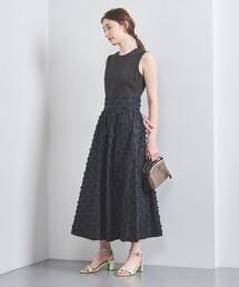 UNITED ARROWS | リボン カットジャカード ロングワンピース(ワンピース)