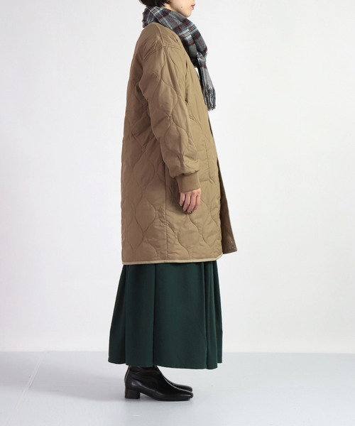 D.M.G.（ドミンゴ）の「[D.M.G. / ディーエムジー] ナイロンリップキルトライナーコート（ダウンジャケット/コート・レディース・ベージュ・FREE）」の4枚目の写真