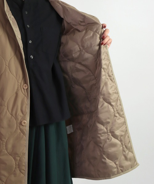 D.M.G.（ドミンゴ）の「[D.M.G. / ディーエムジー] ナイロンリップキルトライナーコート（ダウンジャケット/コート・レディース・ベージュ・FREE）」の10枚目の写真