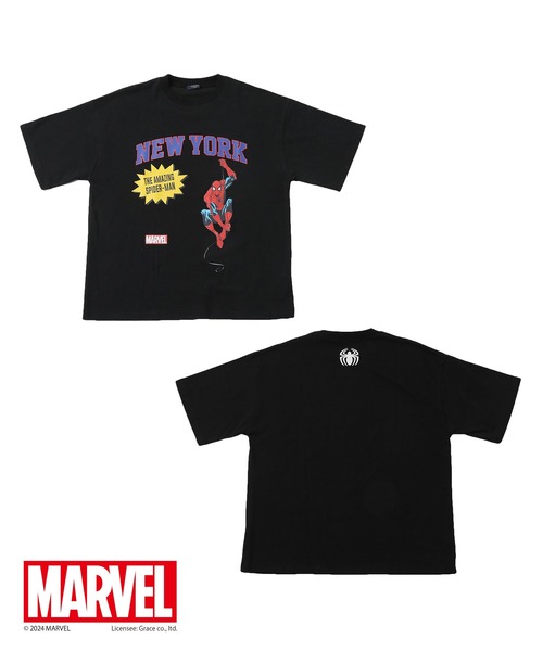 GLAZOS（グラソス）の「【大人向けサイズあり】【MARVEL】スパイダーマン/カレッジロゴビッグTシャツ（Tシャツ/カットソー・キッズ・ホワイト/ブルー/ブラック・M/S/LL/L）」の11枚目の写真