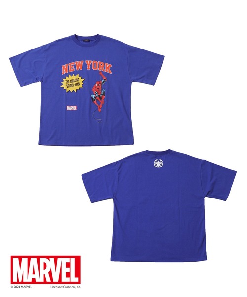 GLAZOS（グラソス）の「【大人向けサイズあり】【MARVEL】スパイダーマン/カレッジロゴビッグTシャツ（Tシャツ/カットソー・キッズ・ホワイト/ブルー/ブラック・M/S/LL/L）」の12枚目の写真