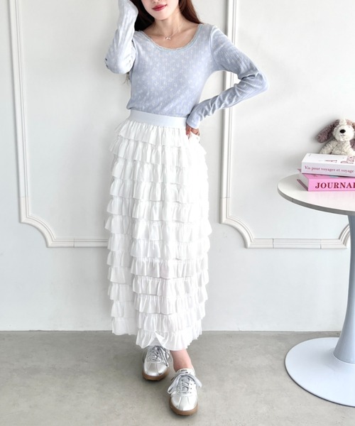 セール】クマちゃんレーストリムトップス（Tシャツ/カットソー